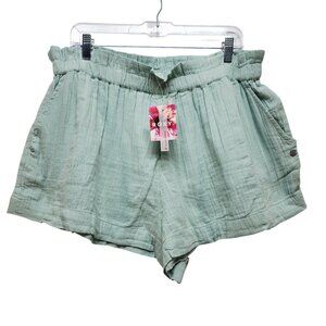 Roxy Womens Blue Surf Linen Shorts Size XXL